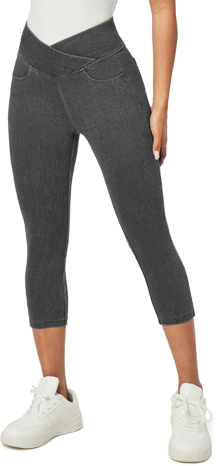 IUGA Capri Jeans for Women: Stylish Tummy Control Jeggings