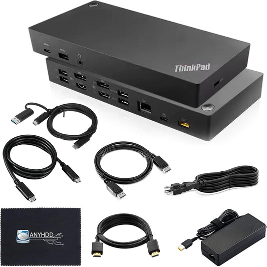 Lenovo Thinkpad Docking Station Dual Monitor USB-C with 135W Adapter