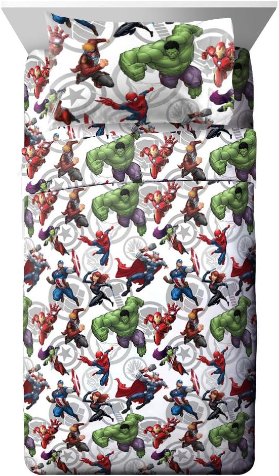 Jay Franco Kids Sheet Set - Avengers Ultra-Soft Twin Bedding