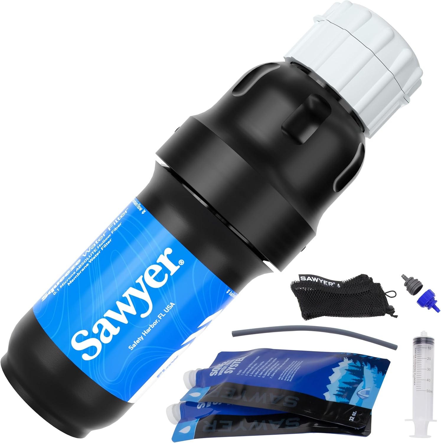 Squeeze Water Filtration System for Outdoor Adventures and Travel