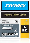 DYMO Flexible Nylon Labels 3/4 in Black on White - Industrial Grade