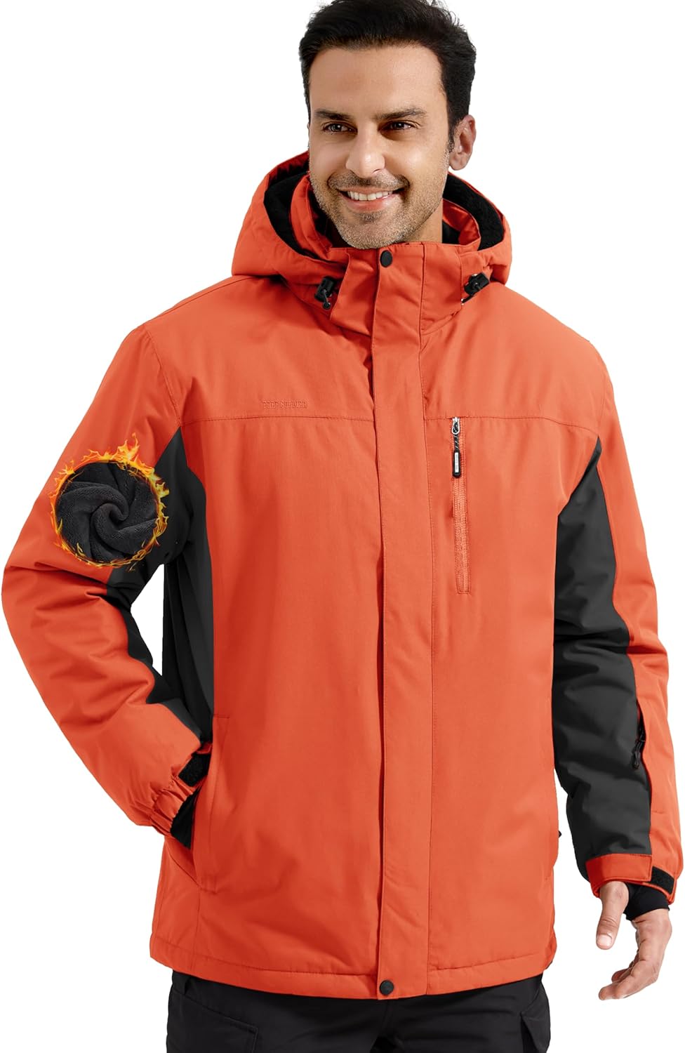 FREE SOLDIER Men's Waterproof Ski Snow Jacket for Winter Fun