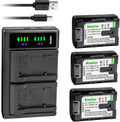 Kastar 3-Pack Battery and USB Charger Replacement - Dual Charge Kit
