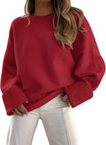 LILLUSORY Women's Oversized Fuzzy Chunky Warm Pullover