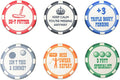 Poker Chip Golf Ball Marker Set - Novelty Gift