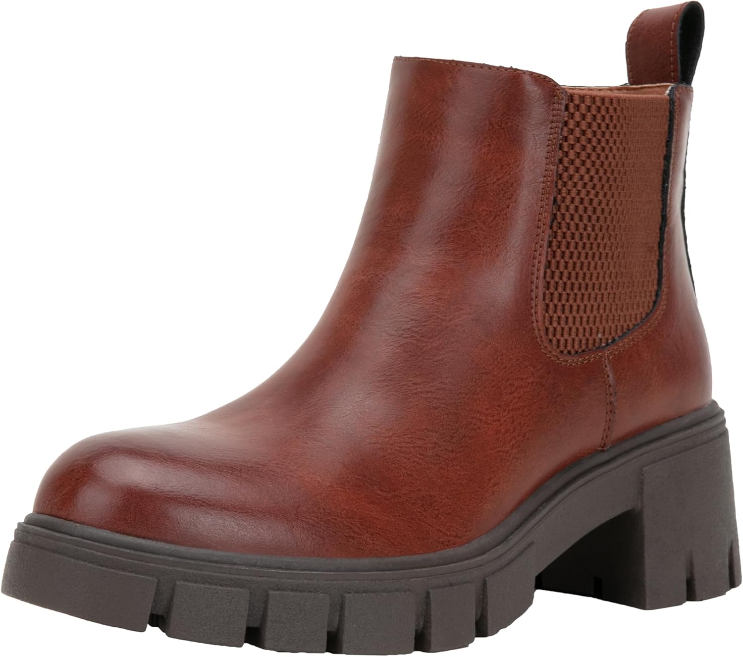 Vepose Women's 936 Chelsea Ankle Boots with Platform Lug Sole