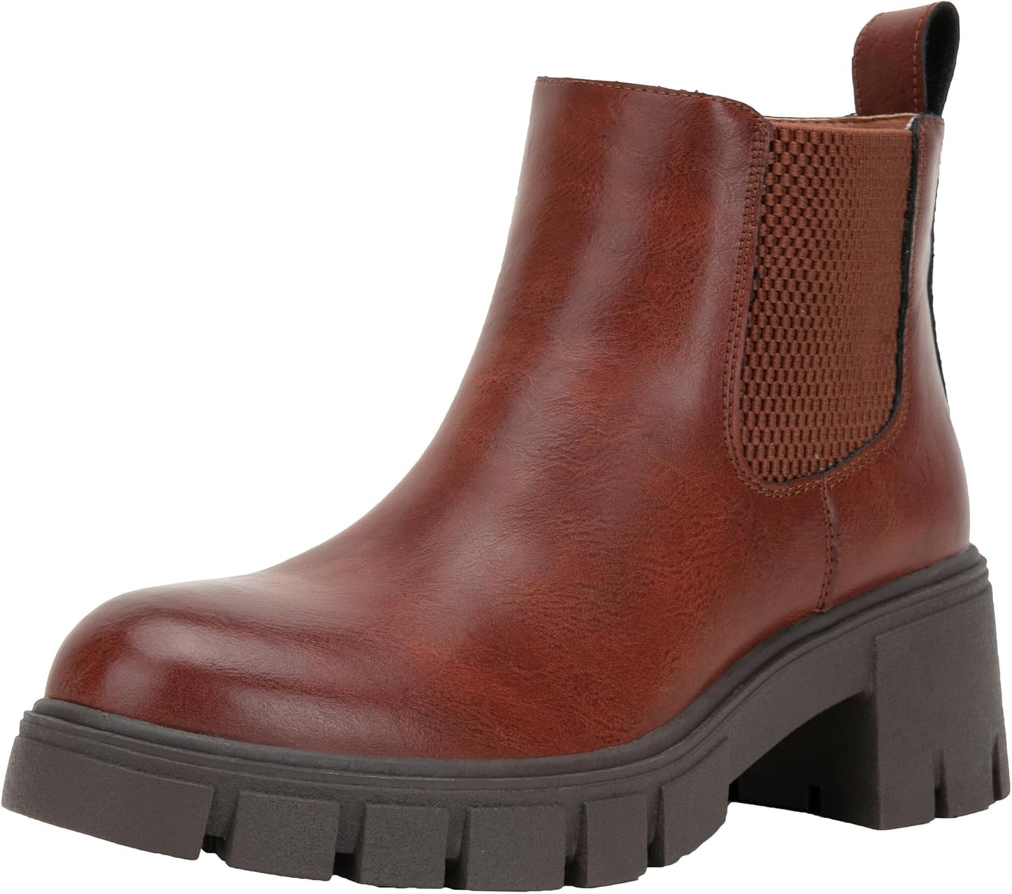Vepose Women's 936 Chelsea Ankle Boots with Platform Lug Sole