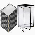20-Pack Menu Covers 8.5 in x 11 in Transparent 4-Page 8-View - Durable