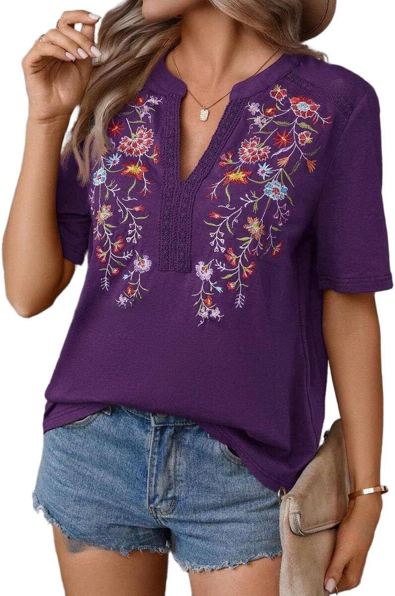 Mexican Shirts for Women: Vibrant Embroidered Summer Blouse
