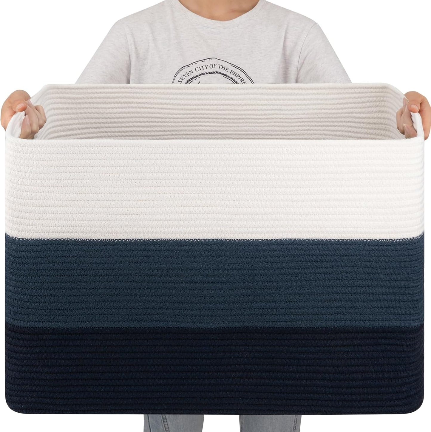 108L Super Large Blanket Basket for Living Room Storage