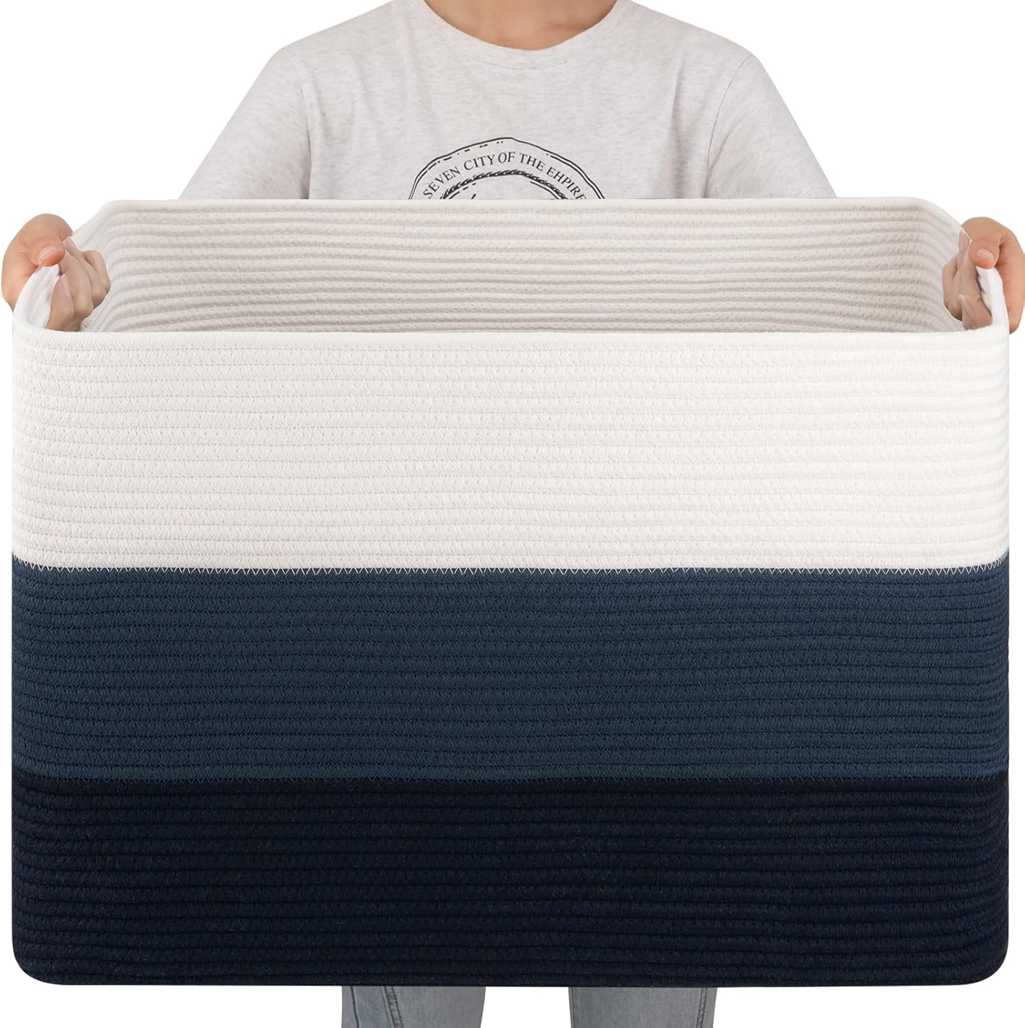 108L Super Large Blanket Basket for Living Room Storage