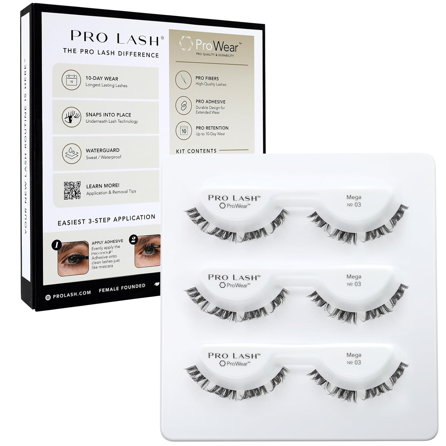 Pro Lash Professionally Styled Mega Volume Eyelashes for All