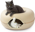 Jia Xi Cat Tunnel Bed and Hideout, Large Indoor Cat Condo (24 in)