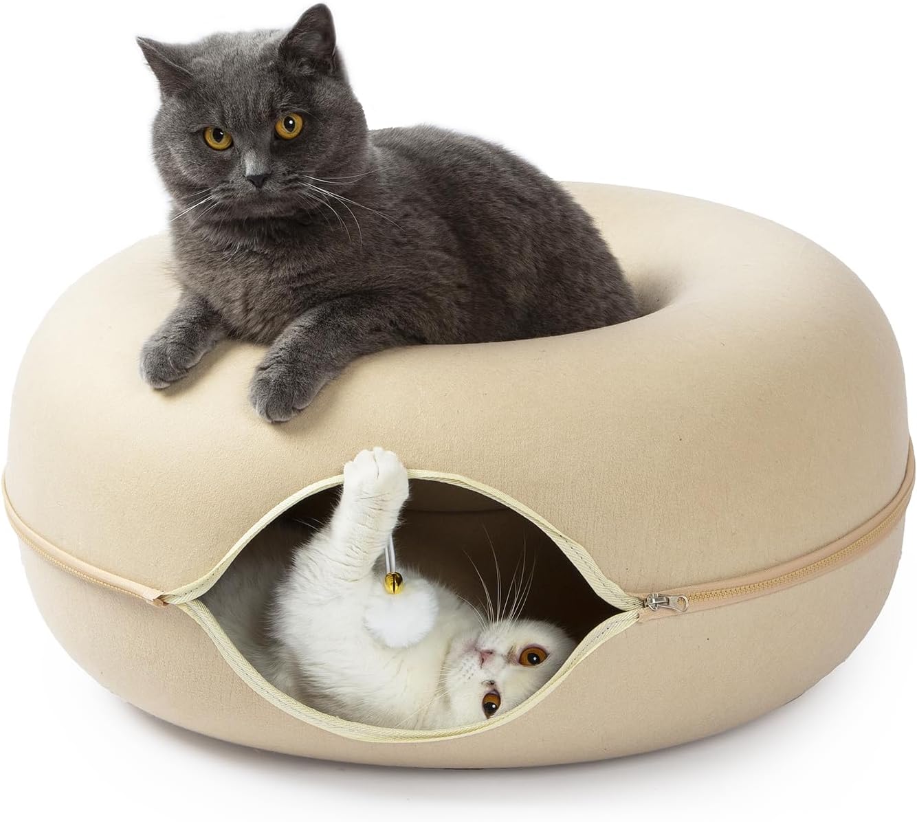 Jia Xi Cat Bed and Hideout - Large Indoor Cat Condo with Tunnel