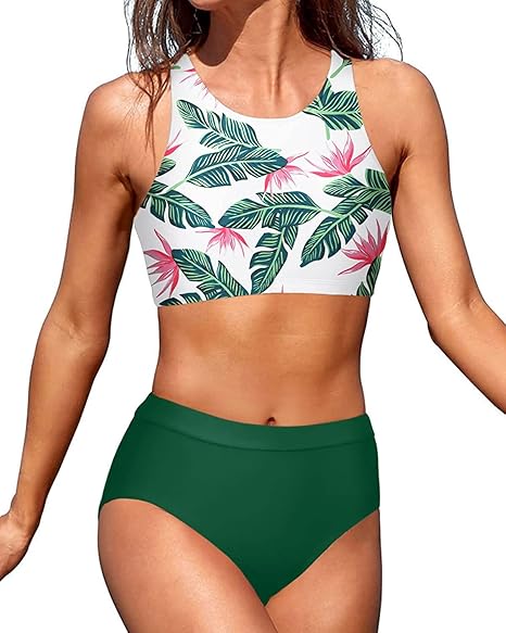 Tempt Me Women Two Piece Swimsuits High Waisted Bikini Set