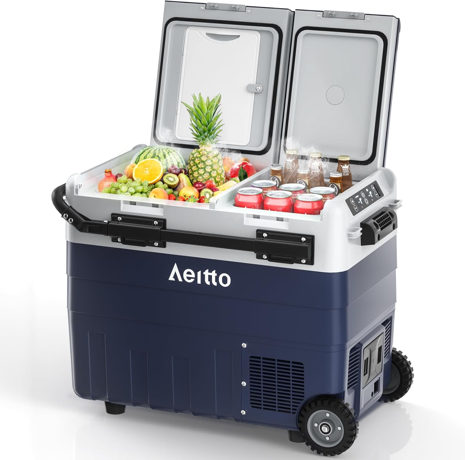 Aeitto 12 Volt Car Refrigerator - 52QT Dual Zone Electric Cooler