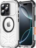 iPhone 16 Pro Max Case 6.9in Black/Clear - Waterproof, Shockproof