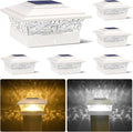 Solar Post Cap Lights Outdoor 6pack - Weatherproof Deck & Fence Lamps