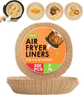 Avirho 8 Unbleached Air Fryer Liners - 300pcs Non-Stick Sheets