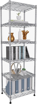 6-Tier Storage Shelves Standing Wire Rack - Narrow Space Organizer