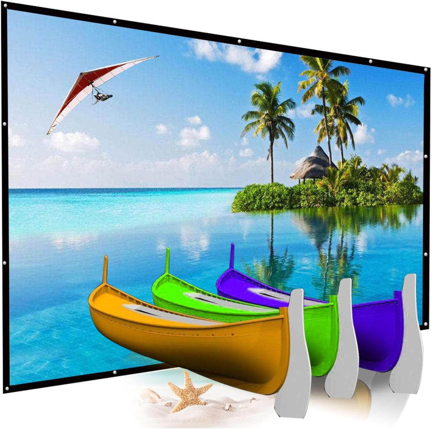 300 Inch Portable Outdoor Movie Screen for Home Theater Fun