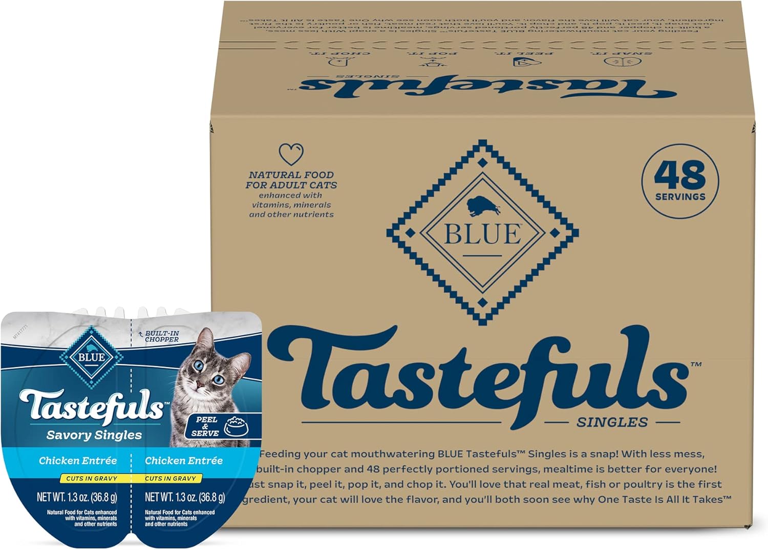 Blue Buffalo Tastefuls Savory Singles Wet Cat Food in Gravy