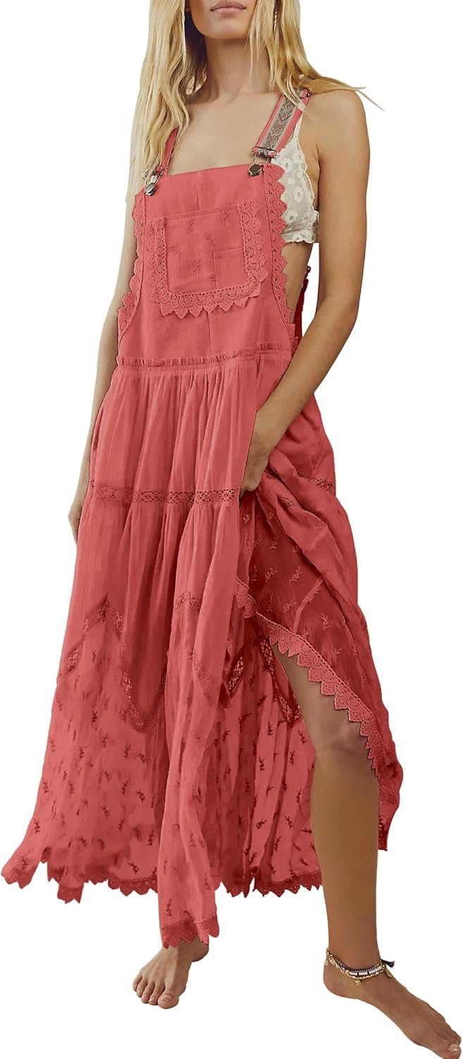 Gacaky Summer Dress for Women - Casual Floral Bohemian Maxi