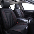 Car Seat Covers Full Set Waterproof Leather Universal Fit - Black-Red