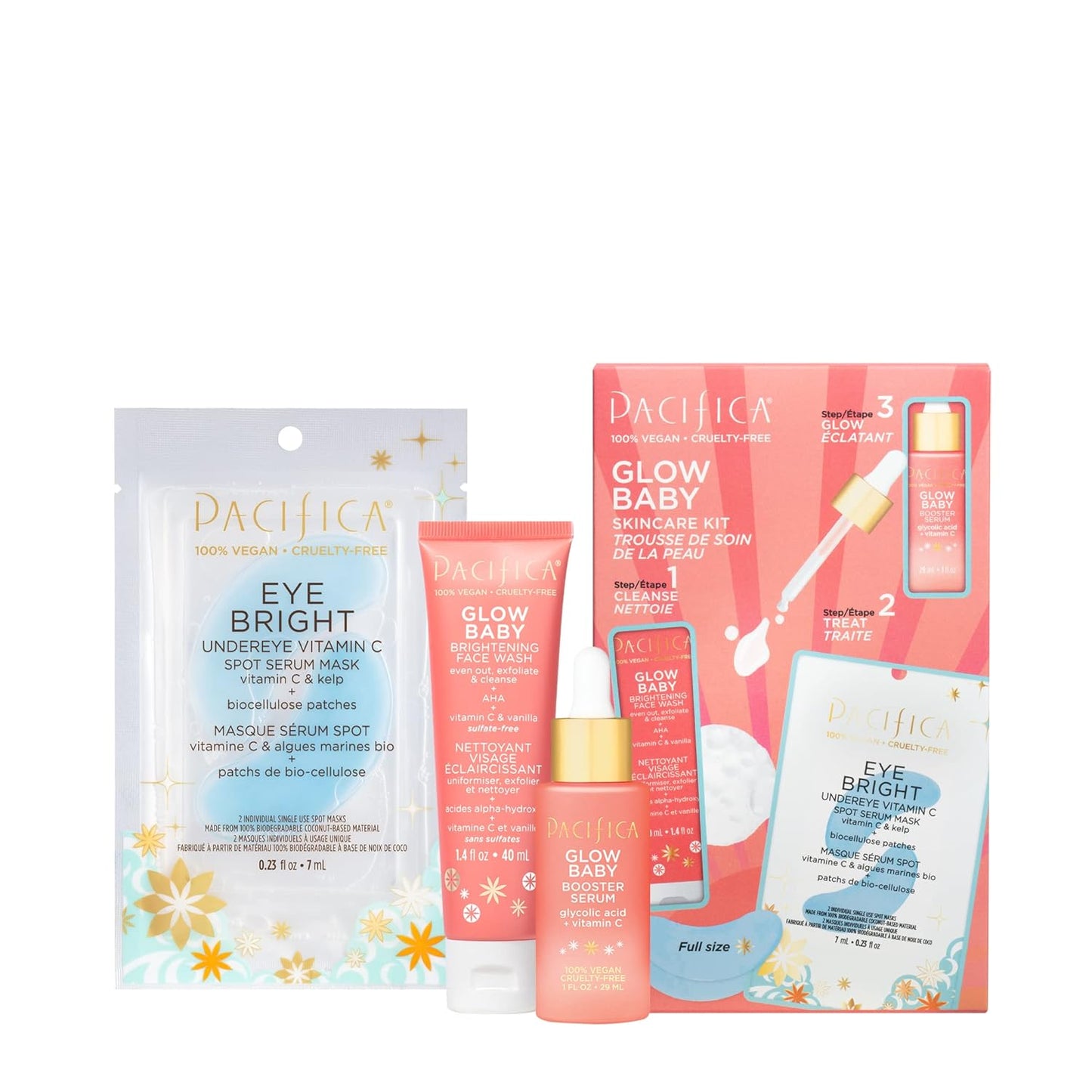 Pacifica Glow Baby Vitamin C Kit | Brightens & Nourishes | Vegan