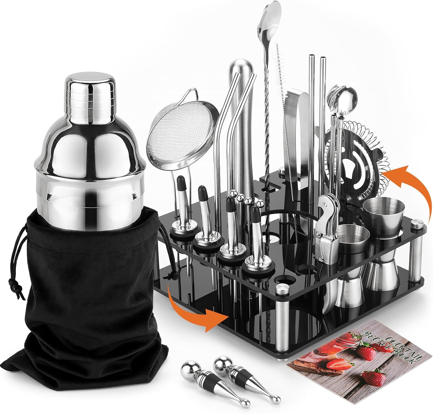 Professional 29-Piece Cocktail Shaker Set for Ultimate Mixology