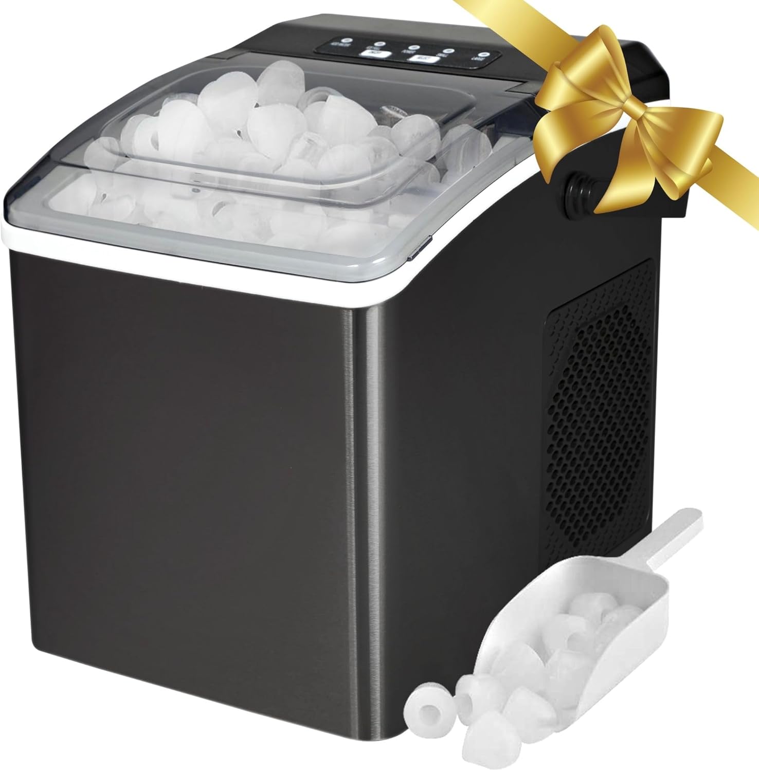 Koolatron Countertop Ice Maker - Fast Ice Production & Self-Cleaning