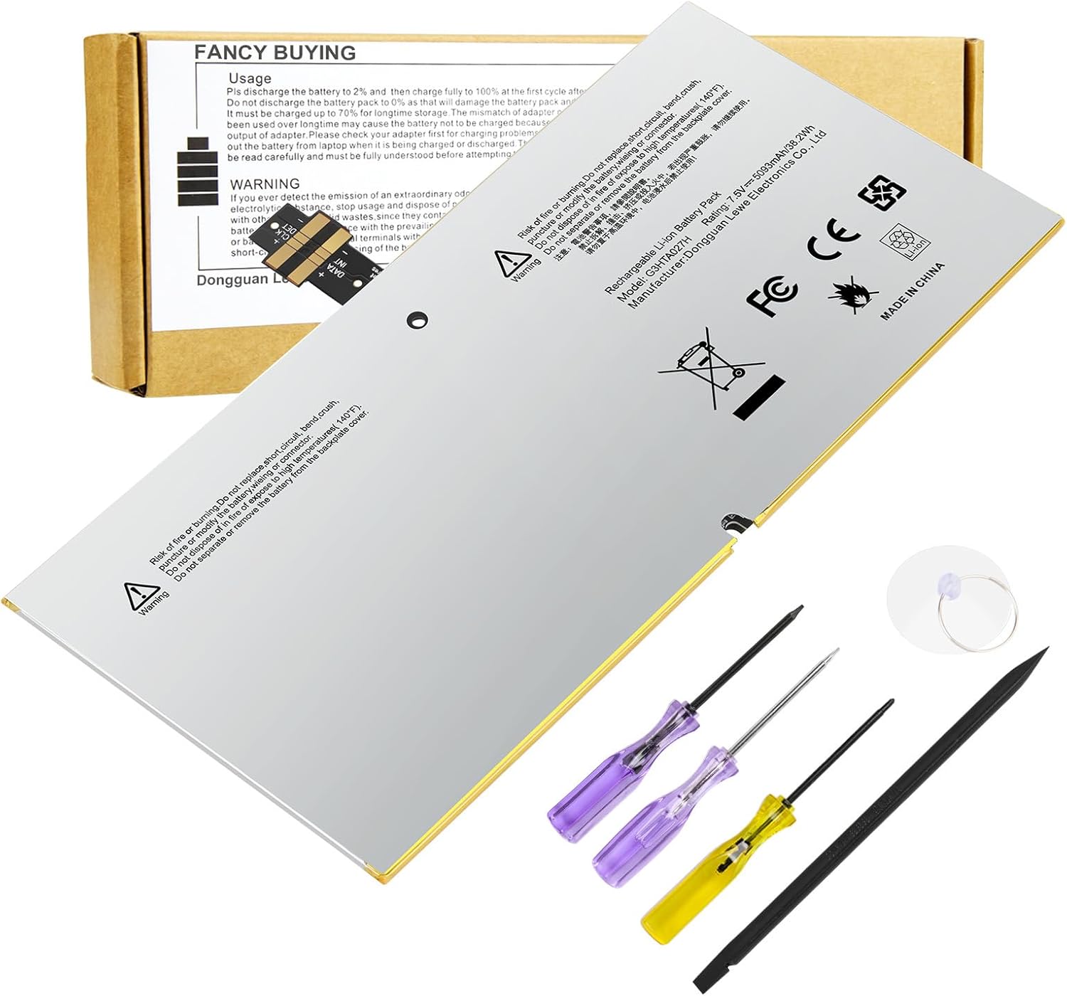 Replacement Laptop Battery for Microsoft Surface Pro 4 12.3 in