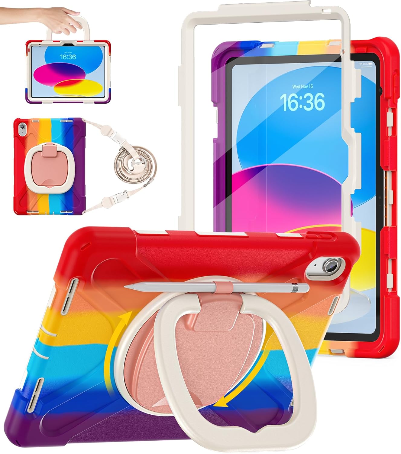 BATYUE iPad Case A16 11th/10th Gen Heavy Duty Shockproof Cover