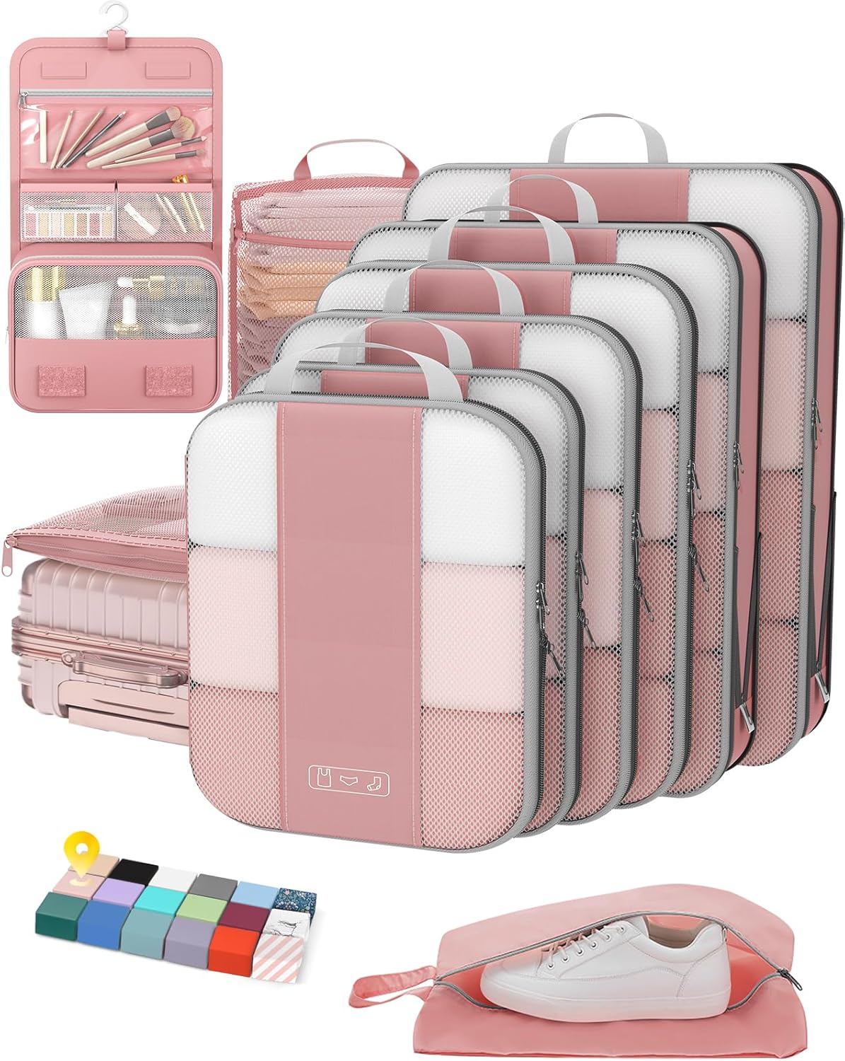 10 Set Compression Packing Cubes for Travel Essentials