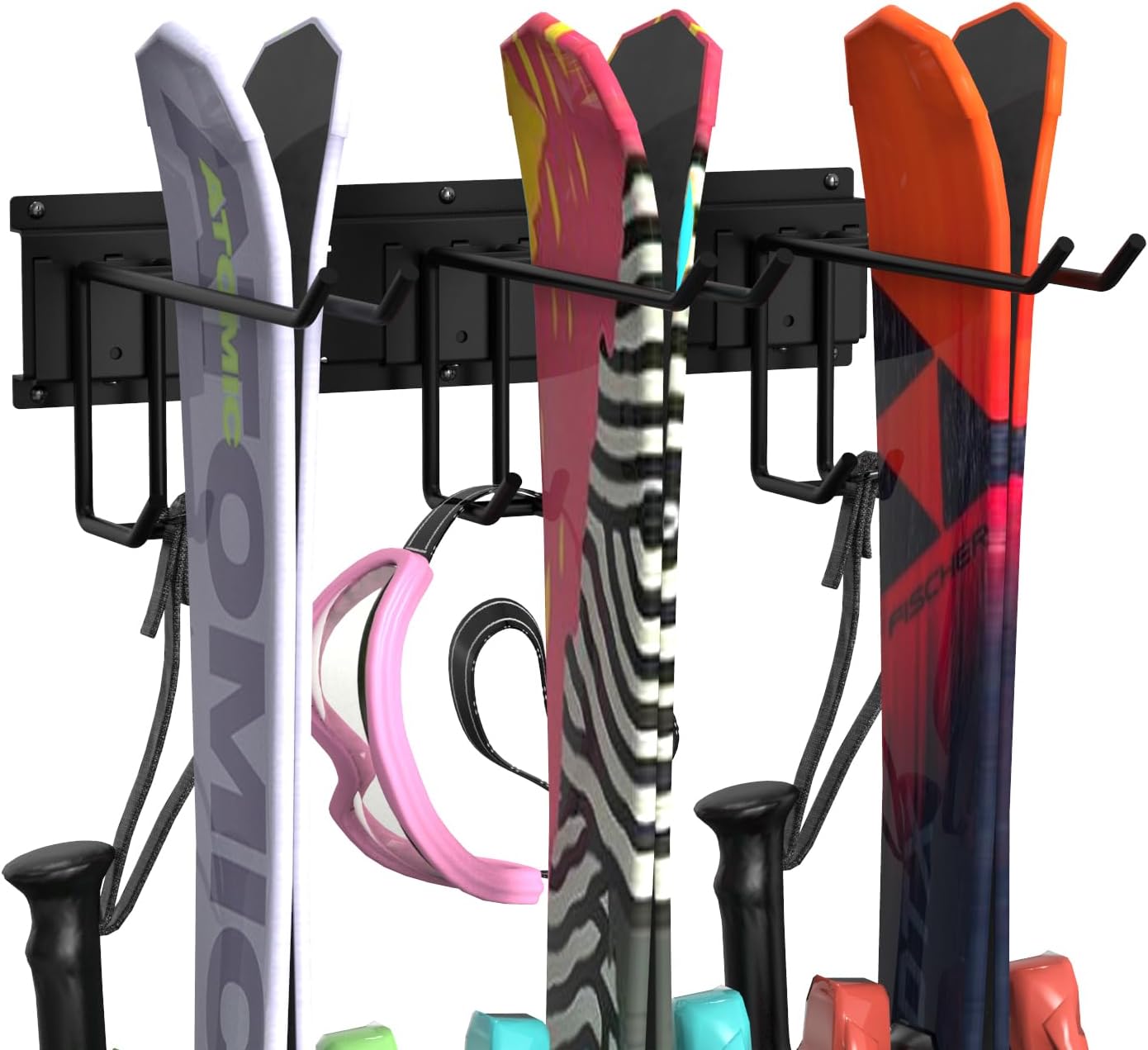 Shinoske Heavy Duty Ski Rack - Organize 3 Pairs!