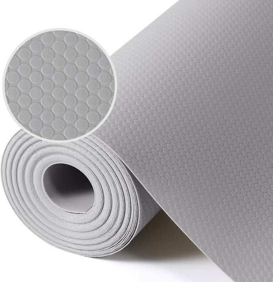 Light Gray Shelf Liners for Kitchen Cabinets and Drawers