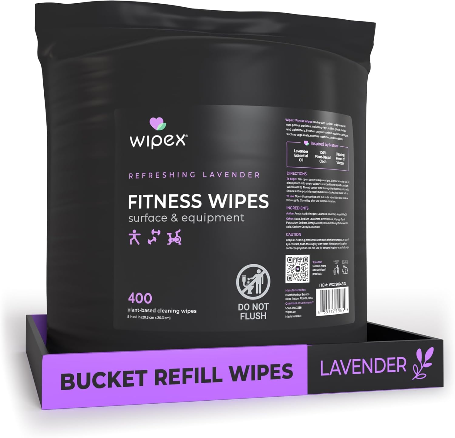 Wipex Gym Wipes Bucket Refill for Safe Fitness Equipment Cleaning