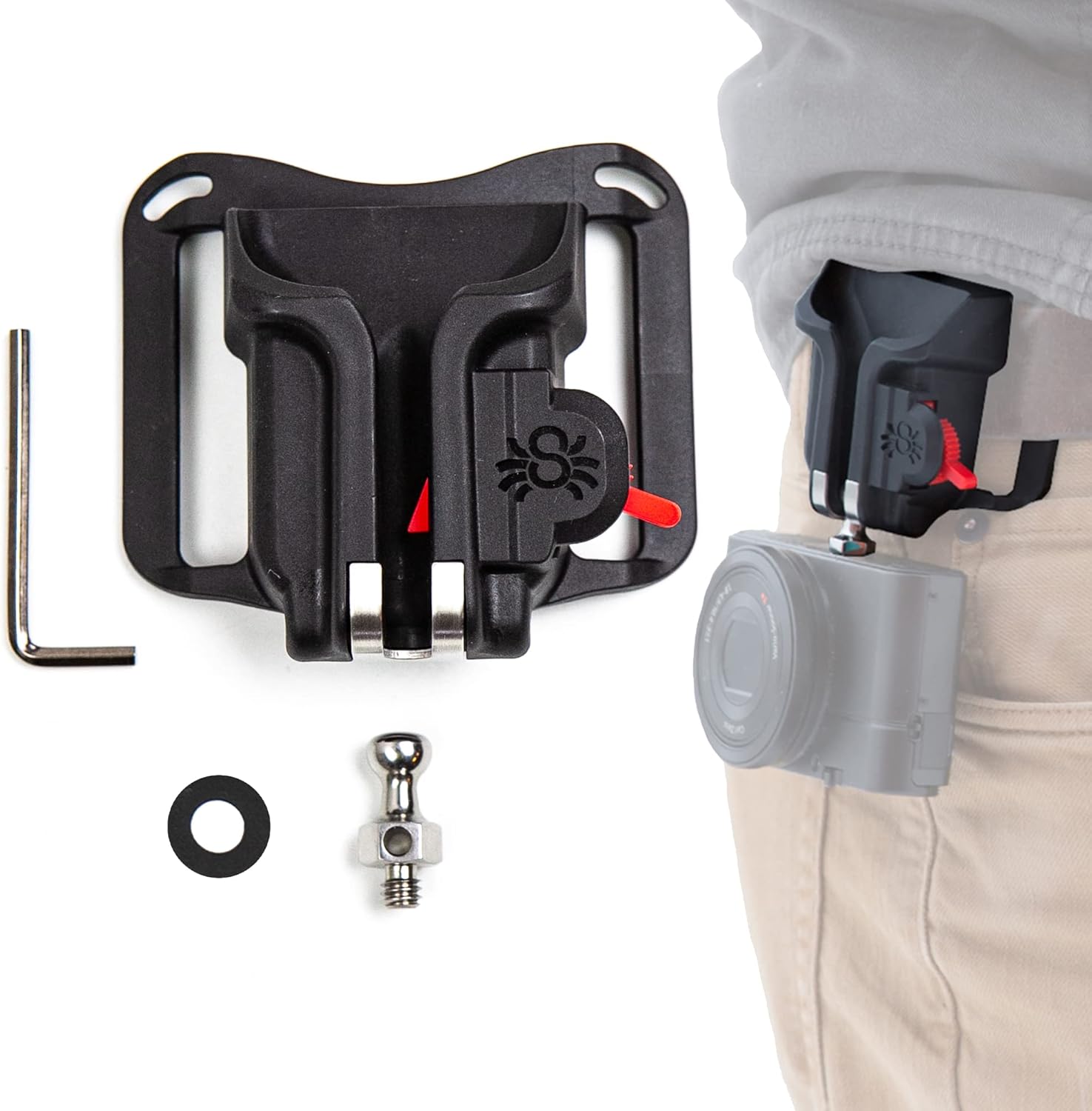 Spider Holster BlackWidow Camera Holster for Lightweight Cameras