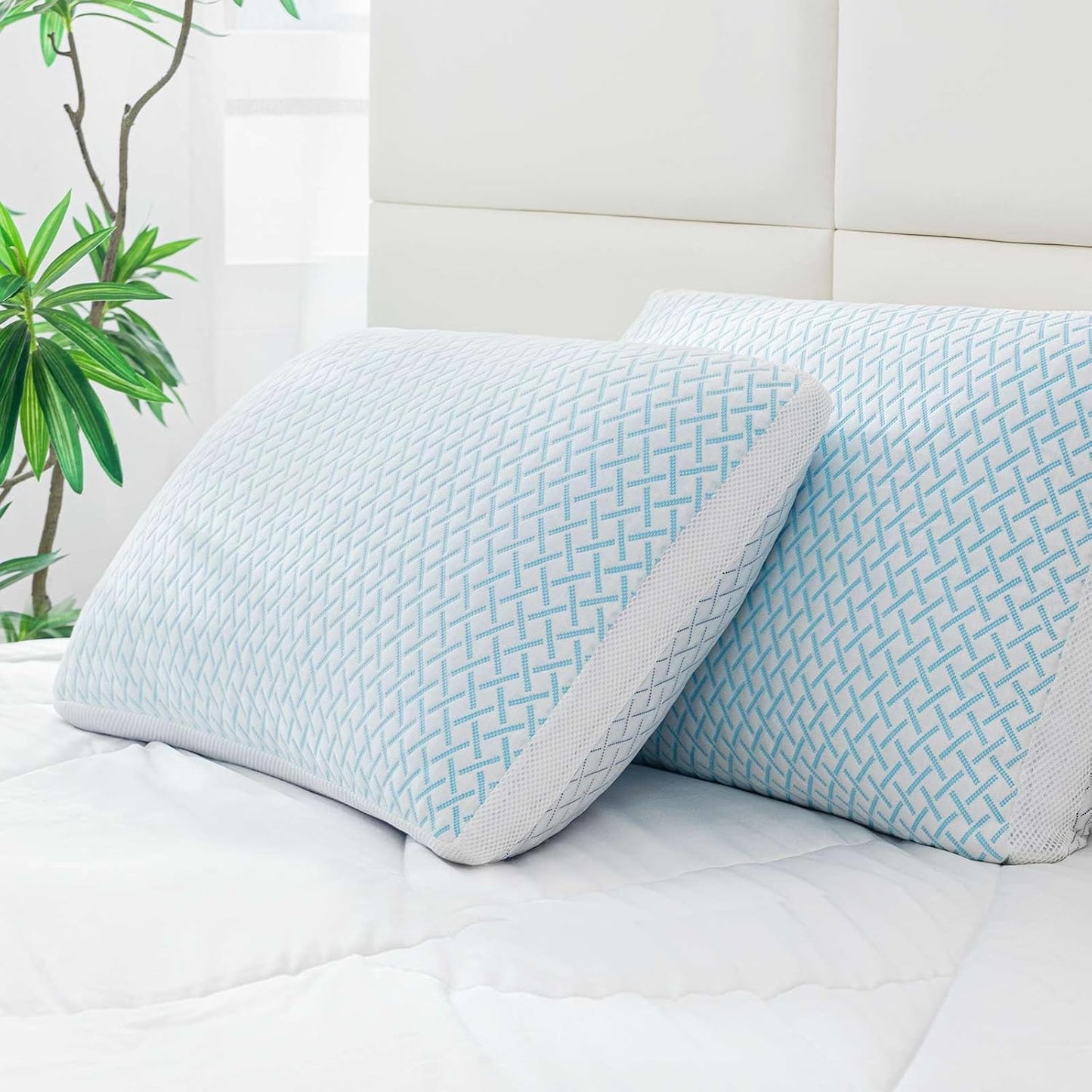 Shredded Memory Foam Cooling Pillows for All Sleepers Comfort