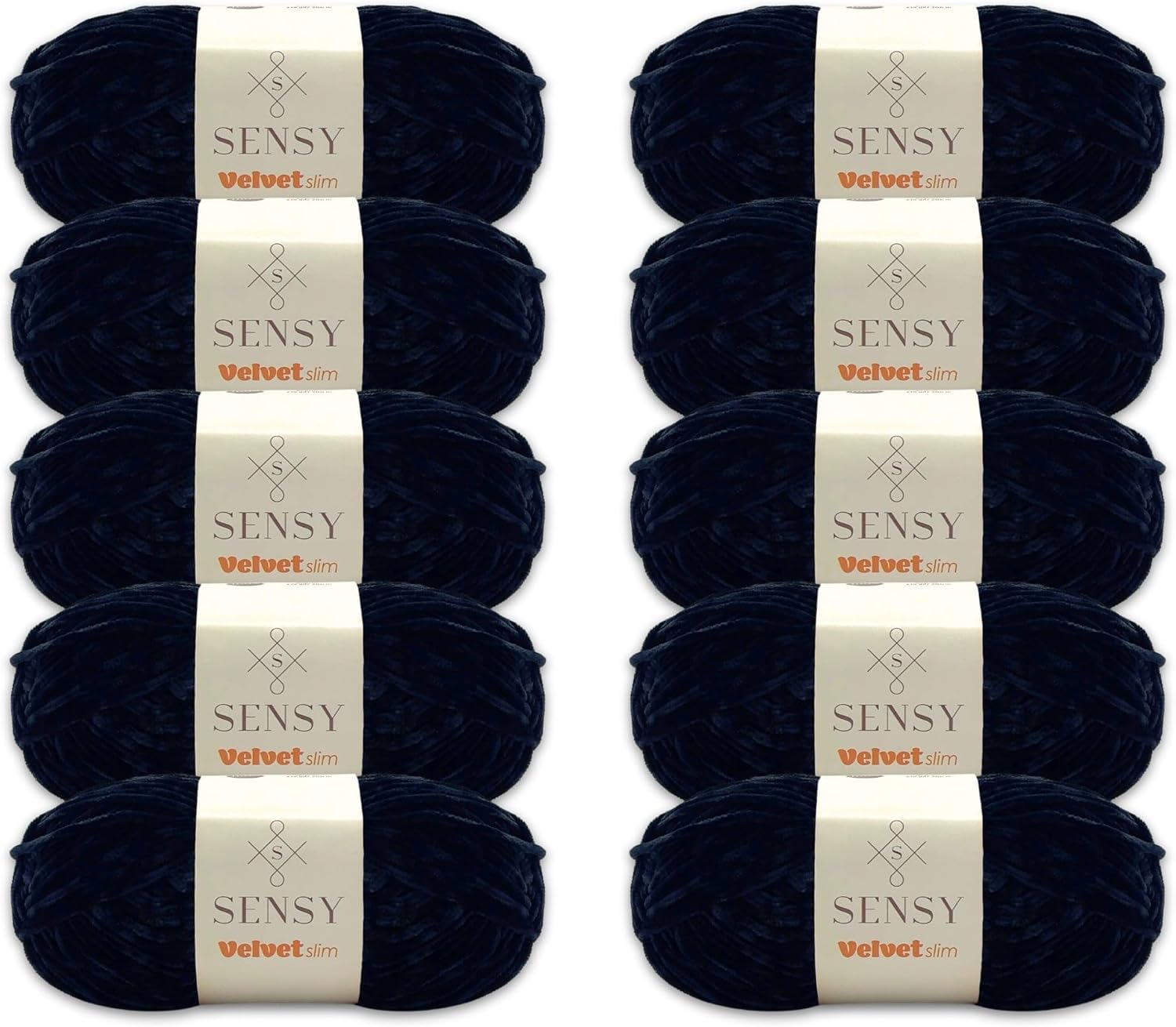 10 Skeins of Sensy Velvet Slim Yarn for Baby Blankets and More