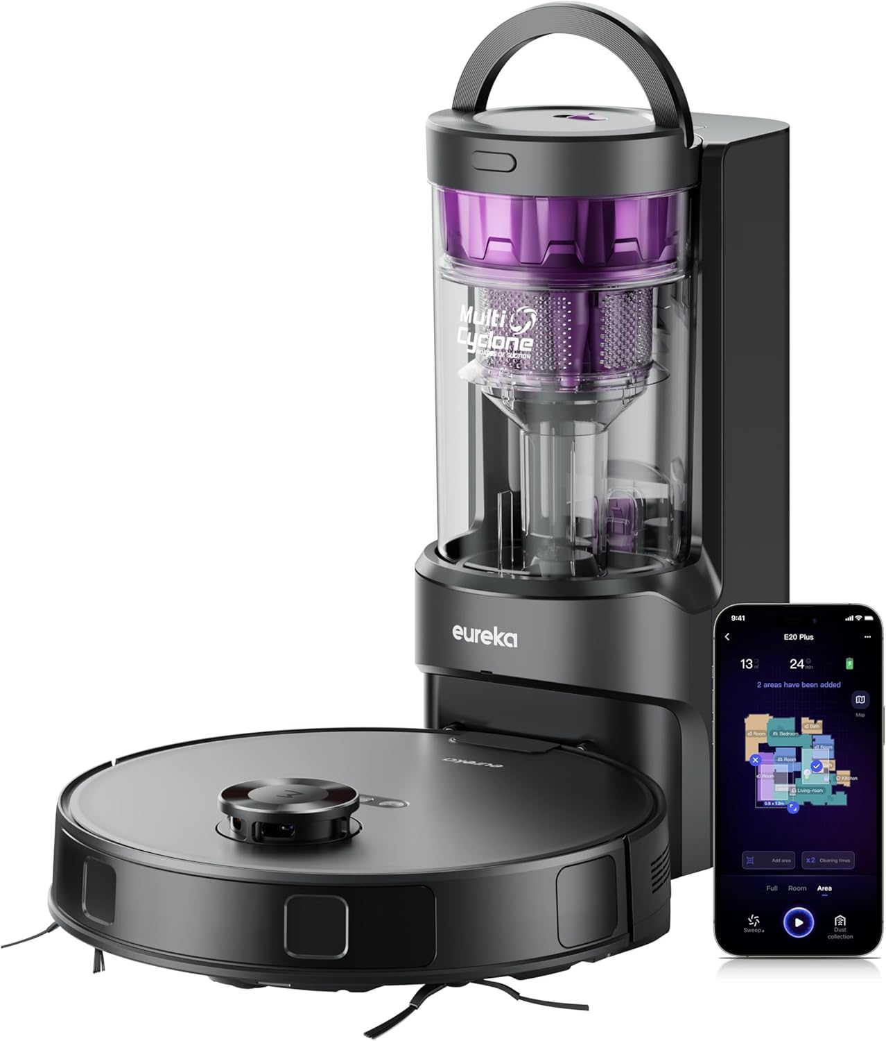 Eureka E20 Plus Robot Vacuum and Mop Combo with Smart Features