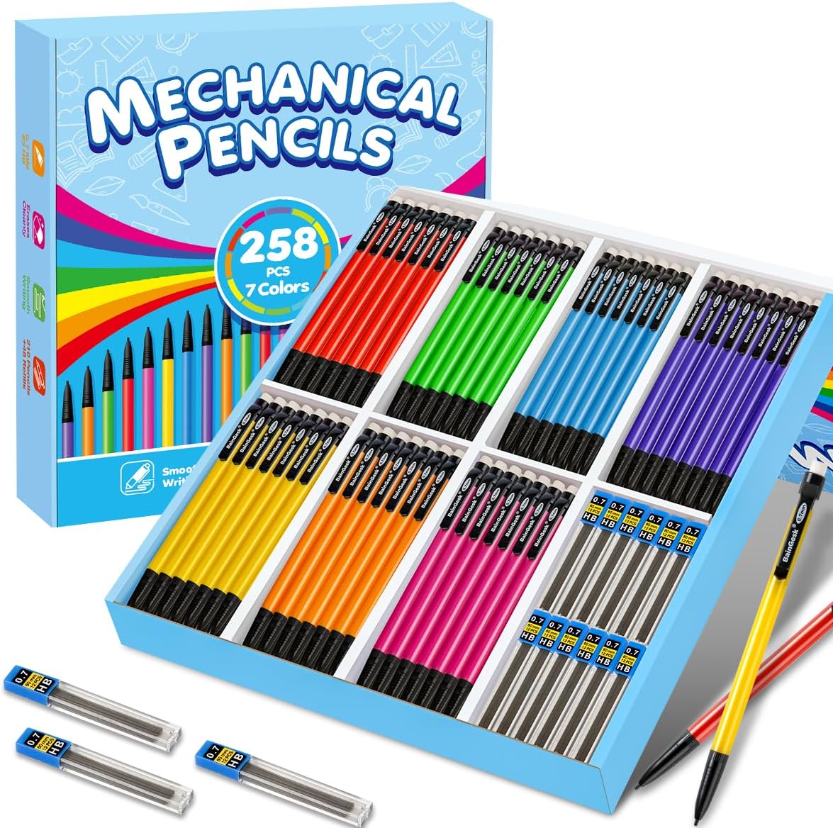 Bstoyder Mechanical Pencils 0.7mm Bulk Set for School