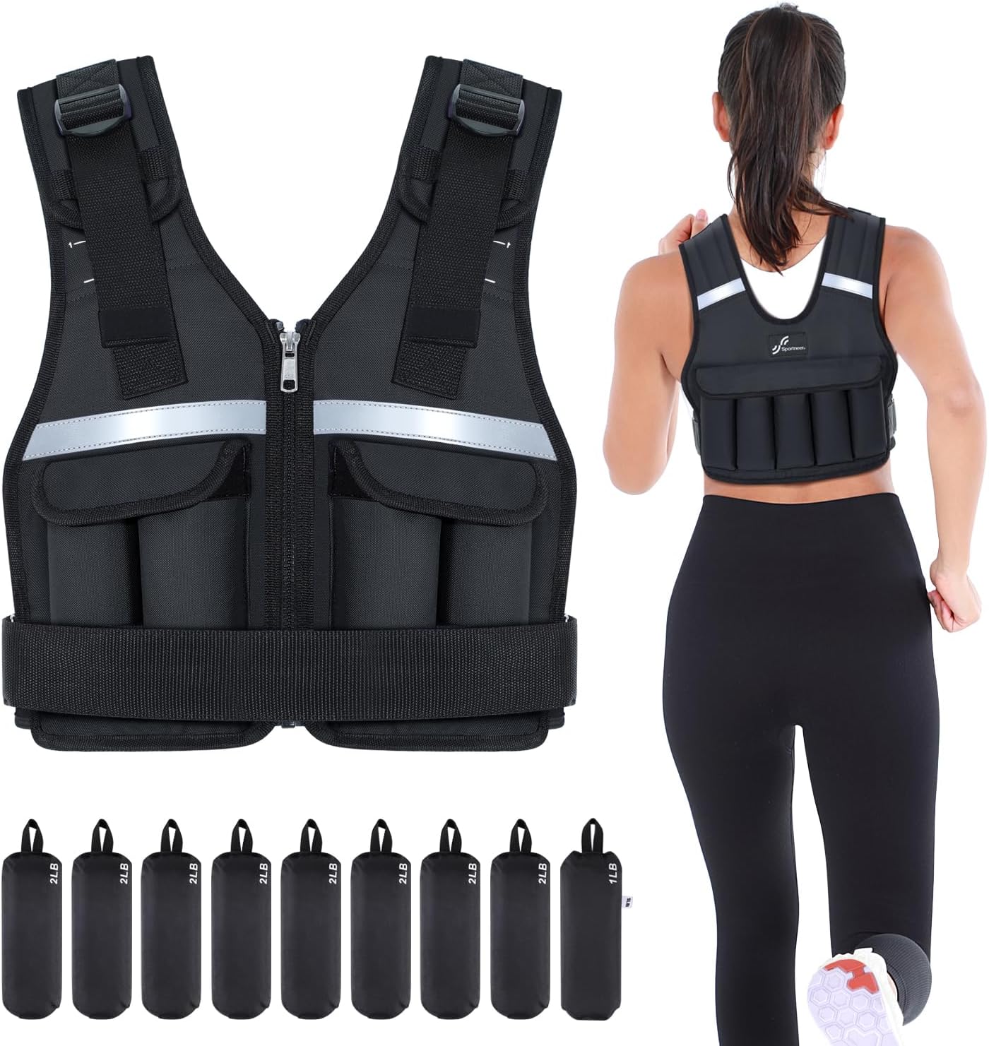Sportneer Adjustable Weighted Vest for Enhanced Workouts