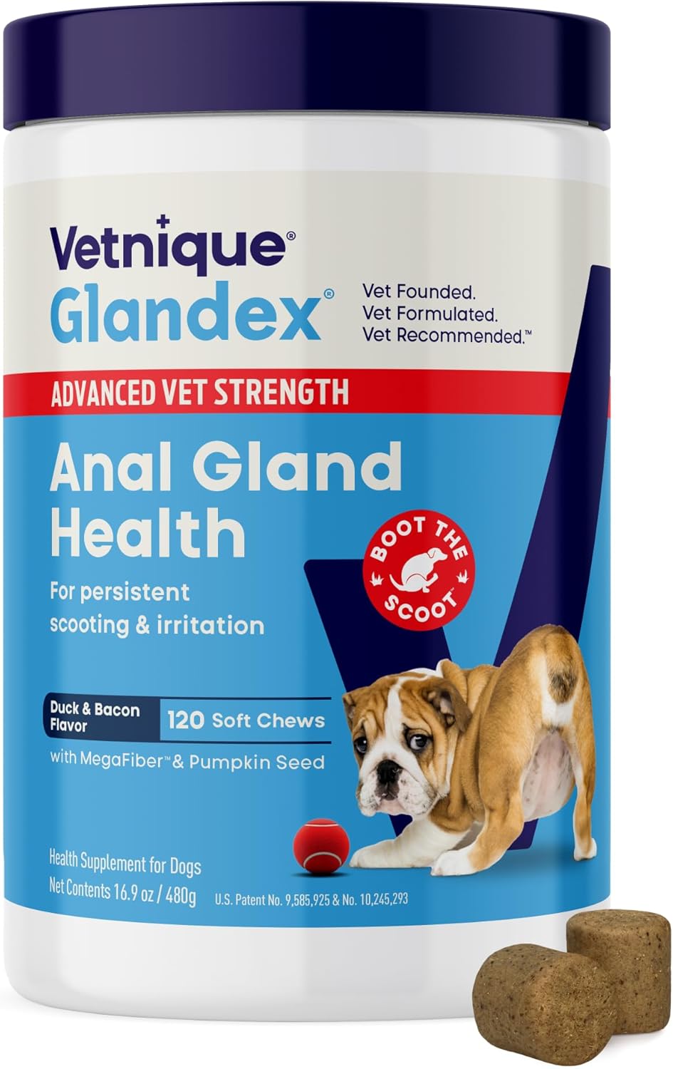 Glandex Anal Gland Soft Chew Treats for Dogs with Pumpkin