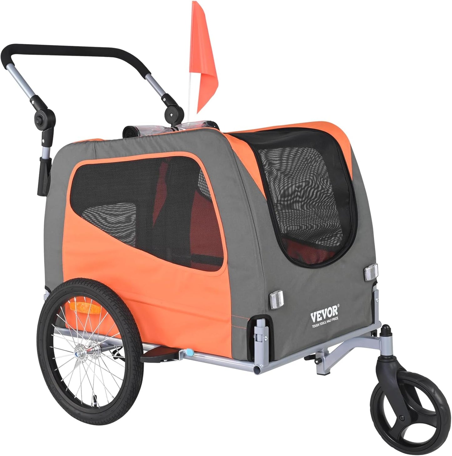 VEVOR Dog Bike Trailer: 2-in-1 Pet Stroller and Carrier