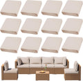 12Pcs Outdoor Cushion Covers Waterproof for Stylish Patios