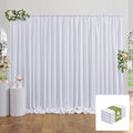 20x10FT White Backdrop Curtains 4 Panels - Seamless Photo Drapes