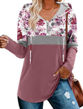 BETTE BOUTIK Womens Quarter Zip Tunic Hoodies Pullover (Style 7HTR)