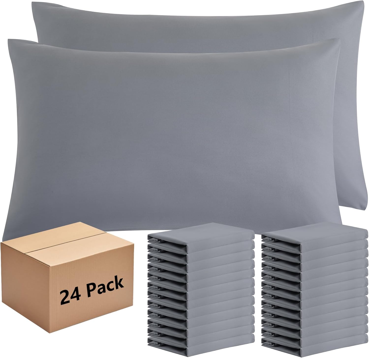 CULVE Pillowcases Standard Size 24 Pack for Comfort
