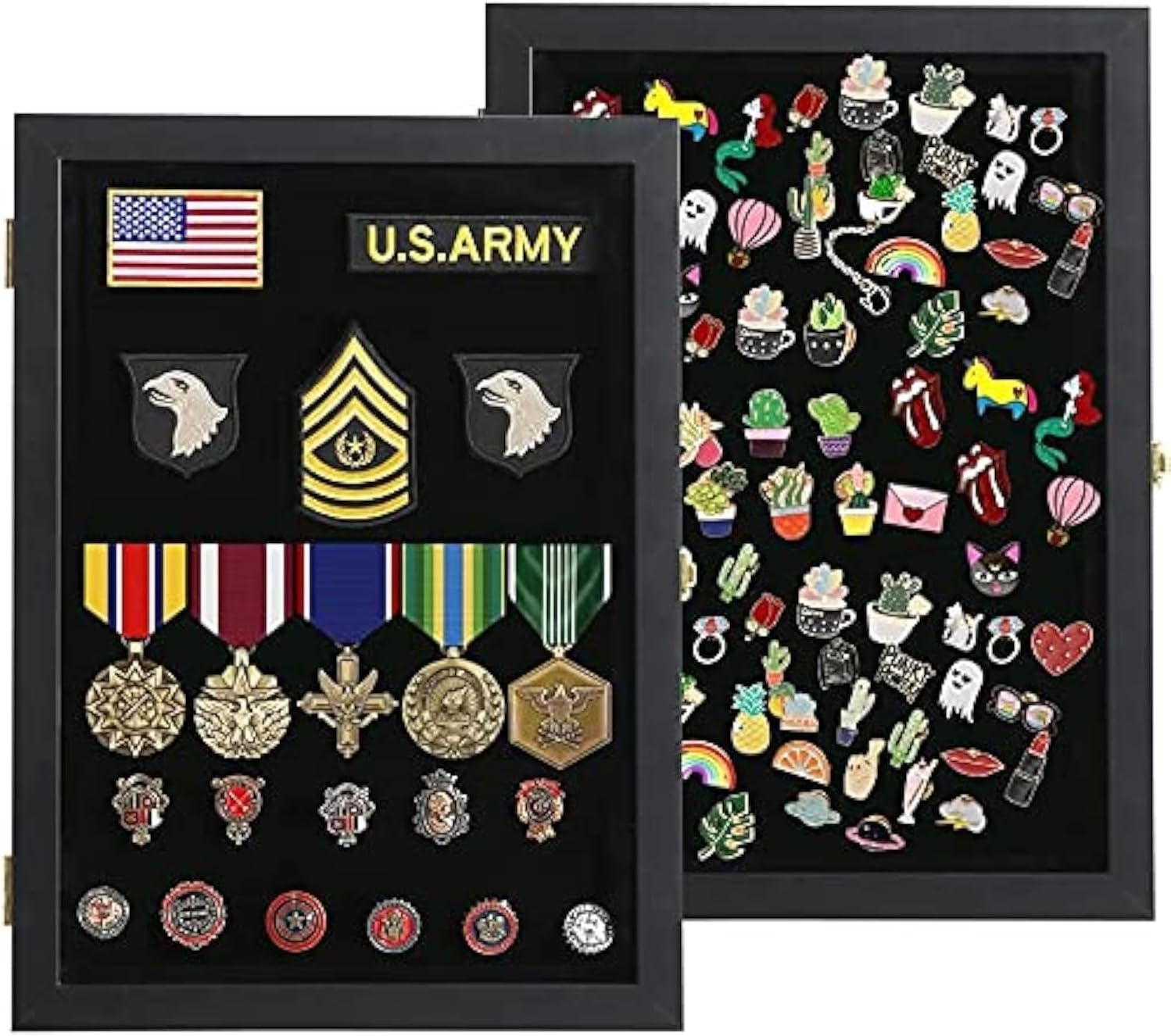 VERANI Pin Display Case - 14x19 UV Protected Frame for Collectibles